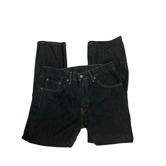 VGUC Levi's Dark Blue Denim Jeans Red Tag 505 Size 33x30 - Picture 2 of 6